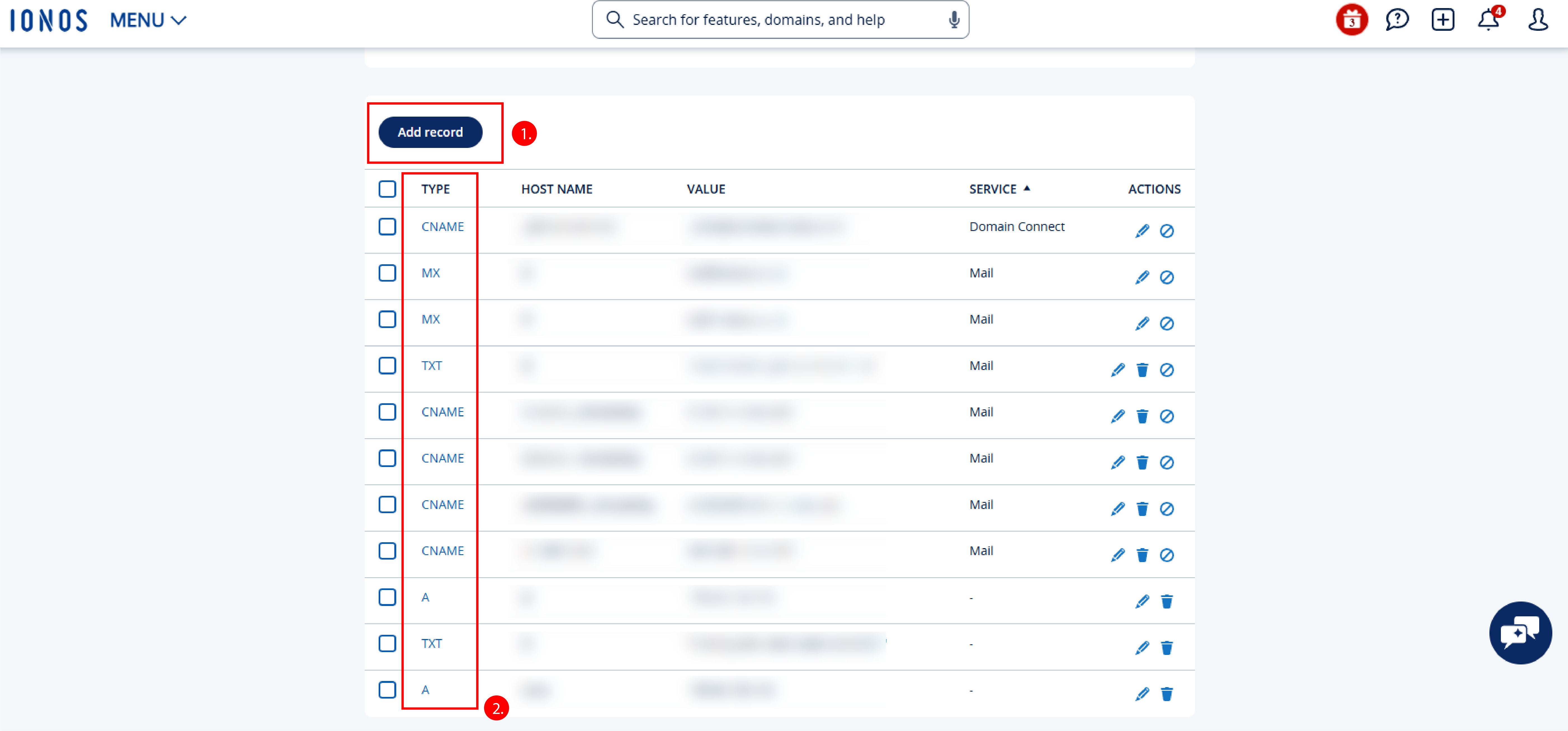 IONOS DNS Portal